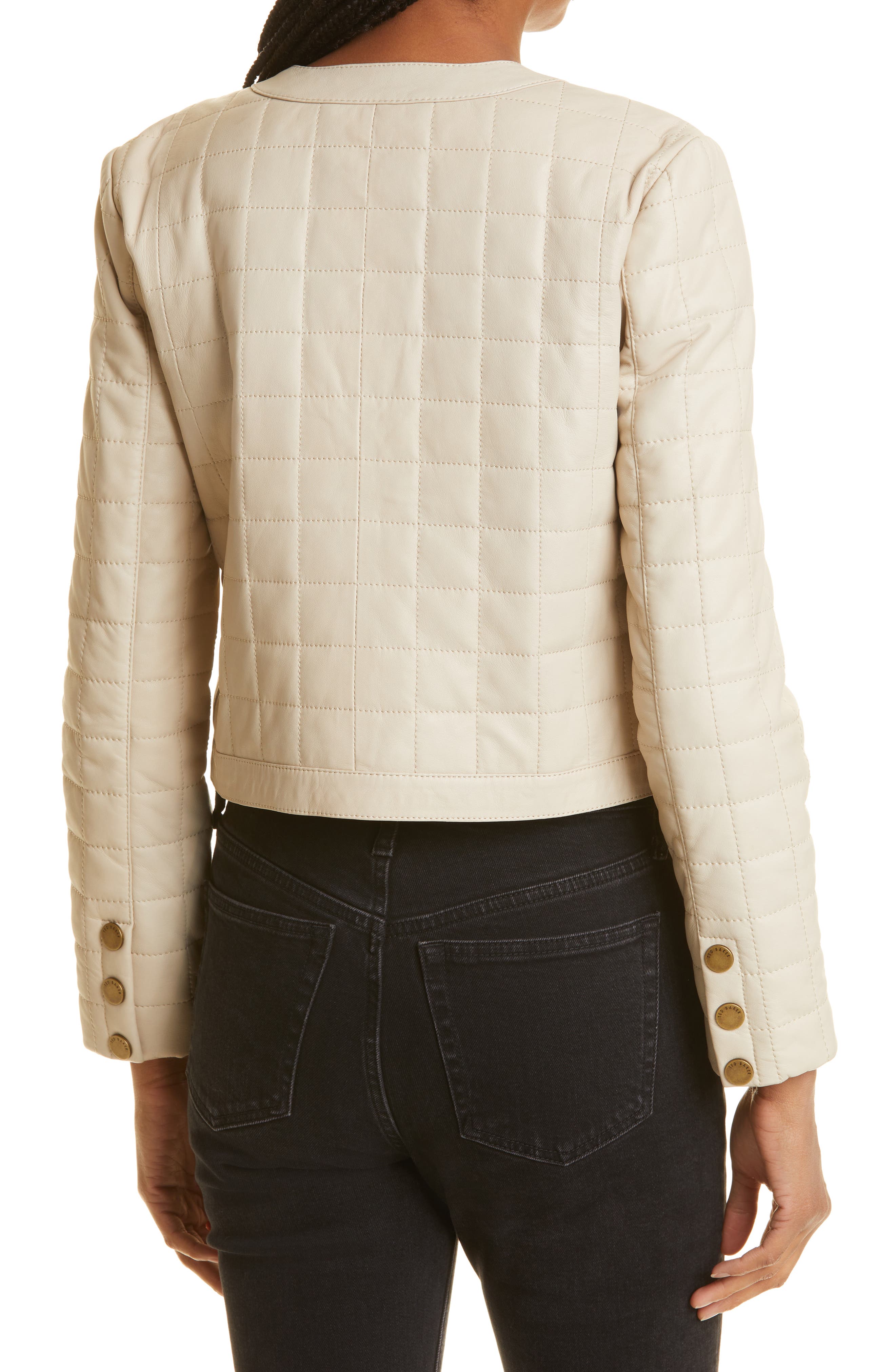 ted baker collarless leather jacket