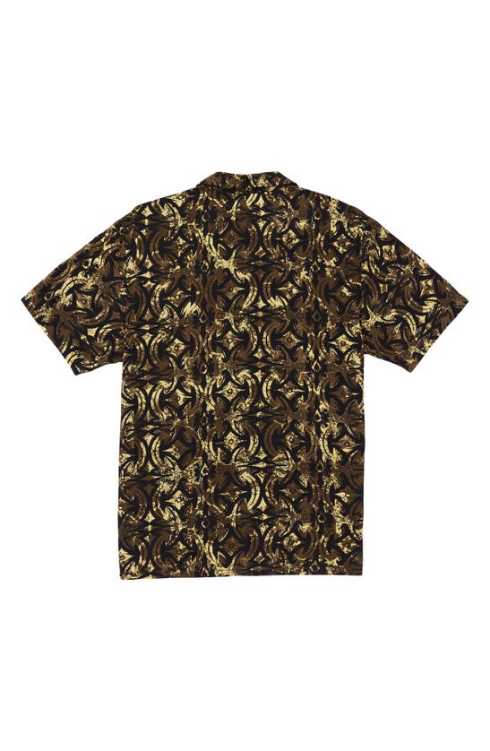 Shop Volcom Bold Moves Camp Shirt In Ginger Brown