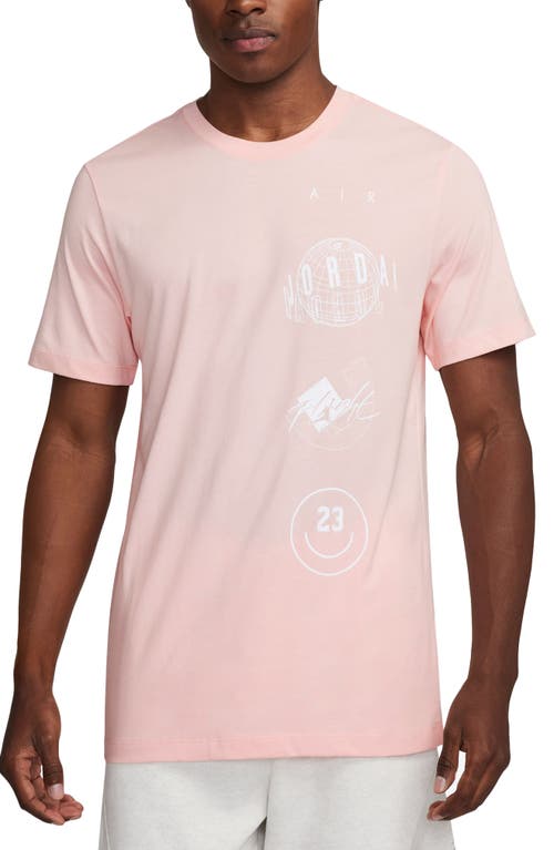 Jordan Stacked Logo Graphic T-shirt In Pink