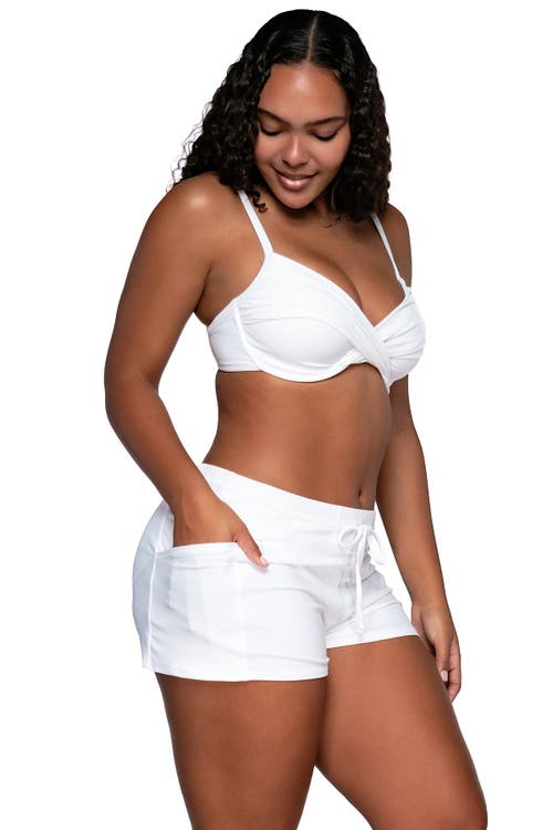 Shop Sunsets Laguna Swim Short In White Lily