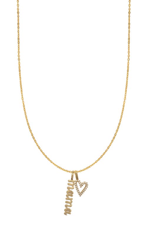 Made By Mary Mama Charm Necklace In Gold