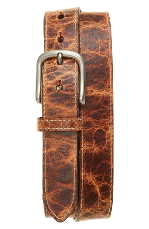 Shop Torino Italian Leather Belt In Cognac