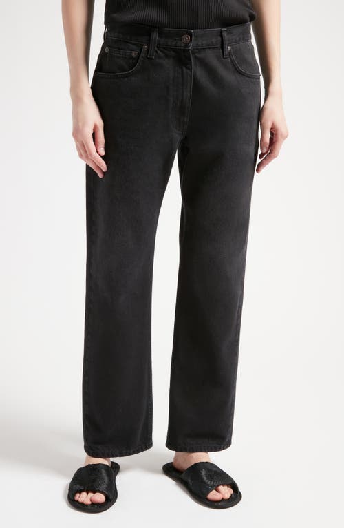 The Row Ryley Straight Leg Jeans Black at Nordstrom,