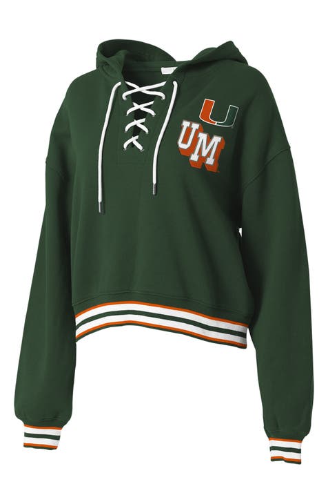 University Lace-Up Pullover Hoodie
