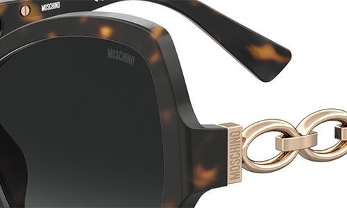 Shop Moschino 54mm Butterfly Sunglasses In Havana/grey Shaded