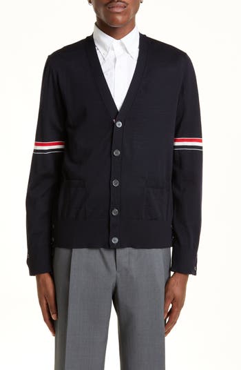 Thom browne shop navy cardigan