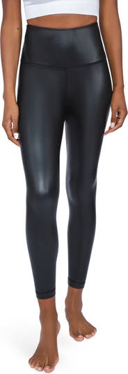 Women Faux Leather Leggings High Waisted Fleece Lined Stretchy