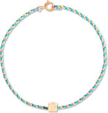 Initial Friendship Bracelet Letter R Created with Zircondia Crystals