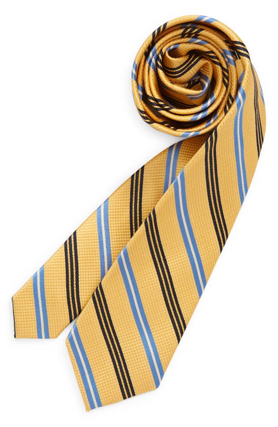 Tallia Kids' Stripe Silk Blend Tie In Yellow