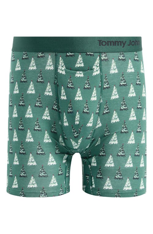 Shop Tommy John Cool Cotton Blend Boxer Briefs In Pine Needle Spruce