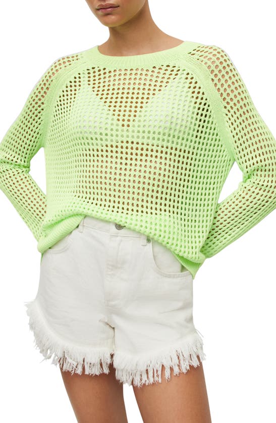 Allsaints Paloma Crewneck Sweater In Bright Green