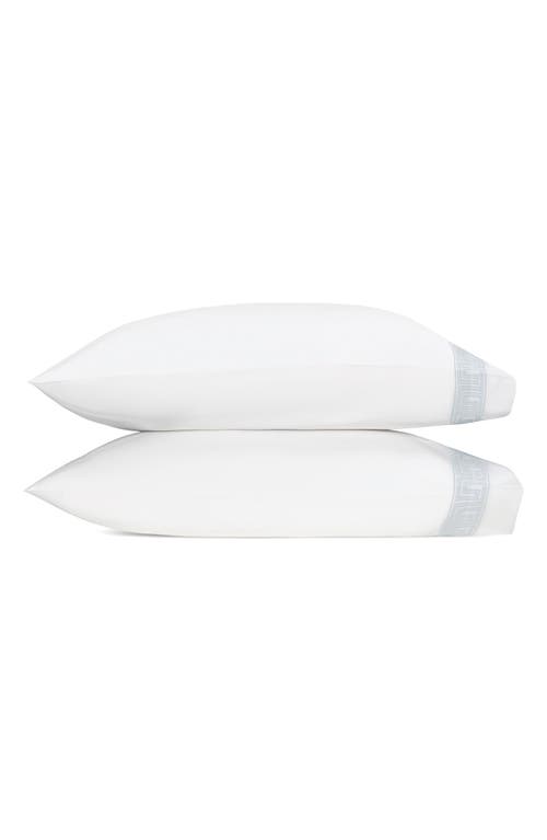 Matouk Ophelia 520 Thread Count Cotton Pillowcases In Light Blue