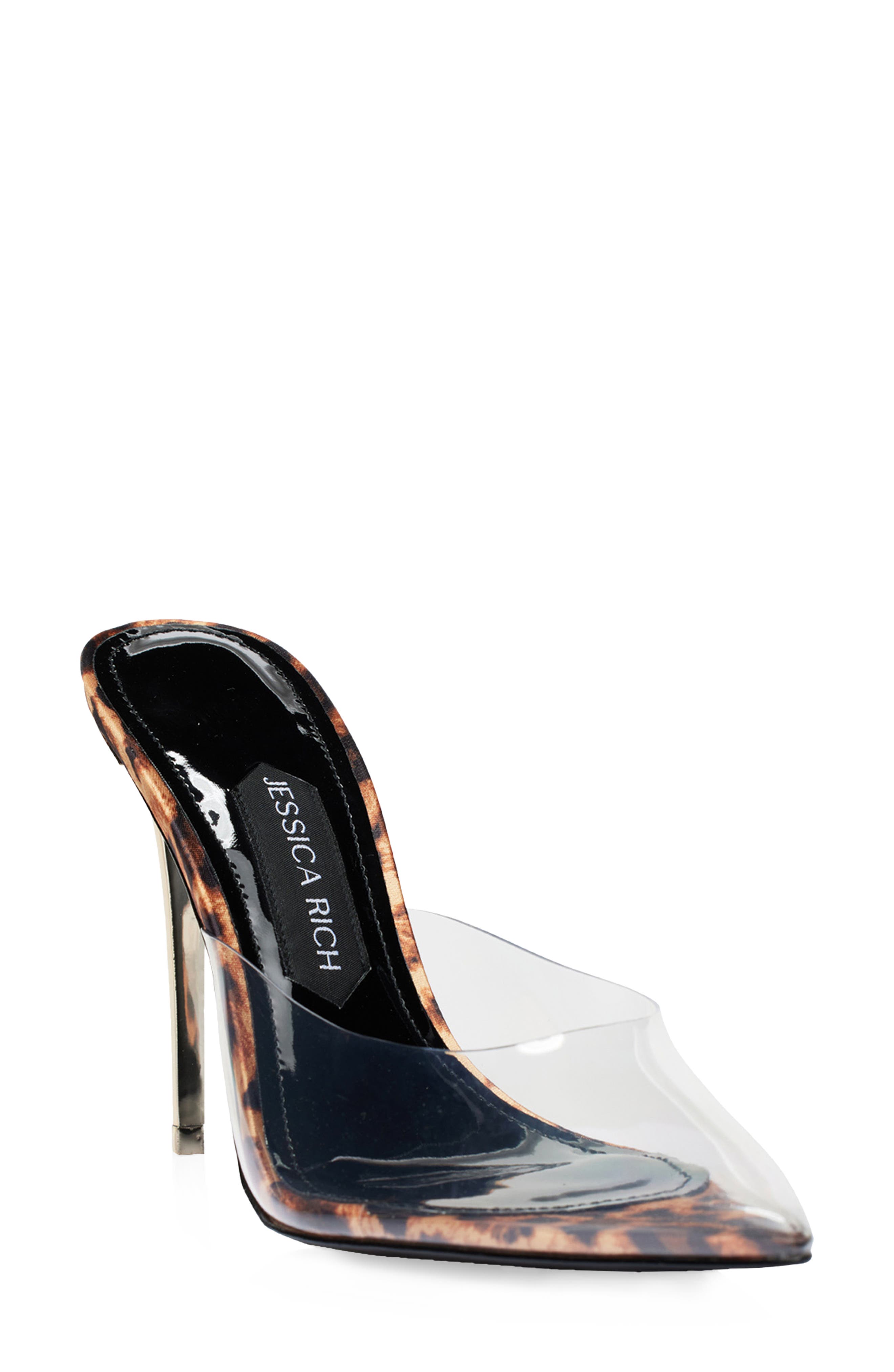 JESSICA RICH So Bossy Leopard Pointed Toe Slide Pump in Multi at Nordstrom