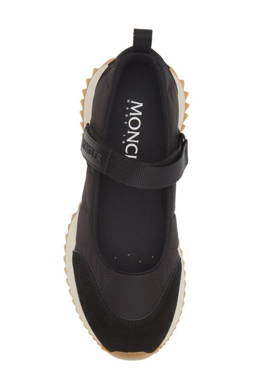 Moncler Pacey Ballet Mary Jane Sneaker In Black