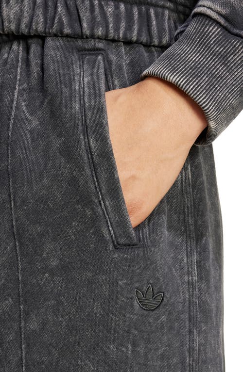 Adidas Originals Premium Essentials Washed Wide Leg Cotton Pants In Black