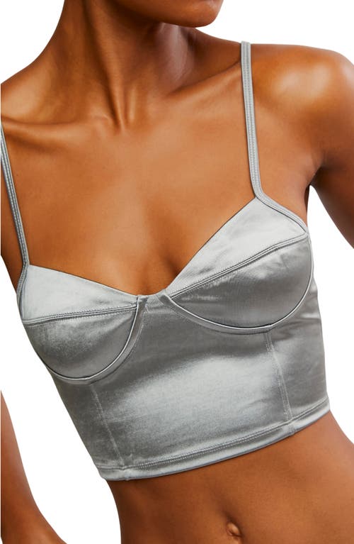 Shop Free People Casino Royal Underwire Satin Bra Top In Seafoam Casino