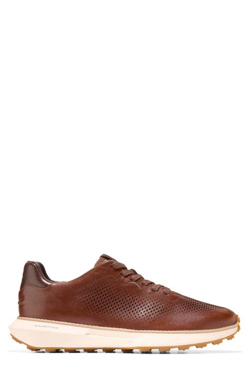 Shop Cole Haan Grandpro Ashland Laser Perforated Sneaker In Acorn/madeira/ivory