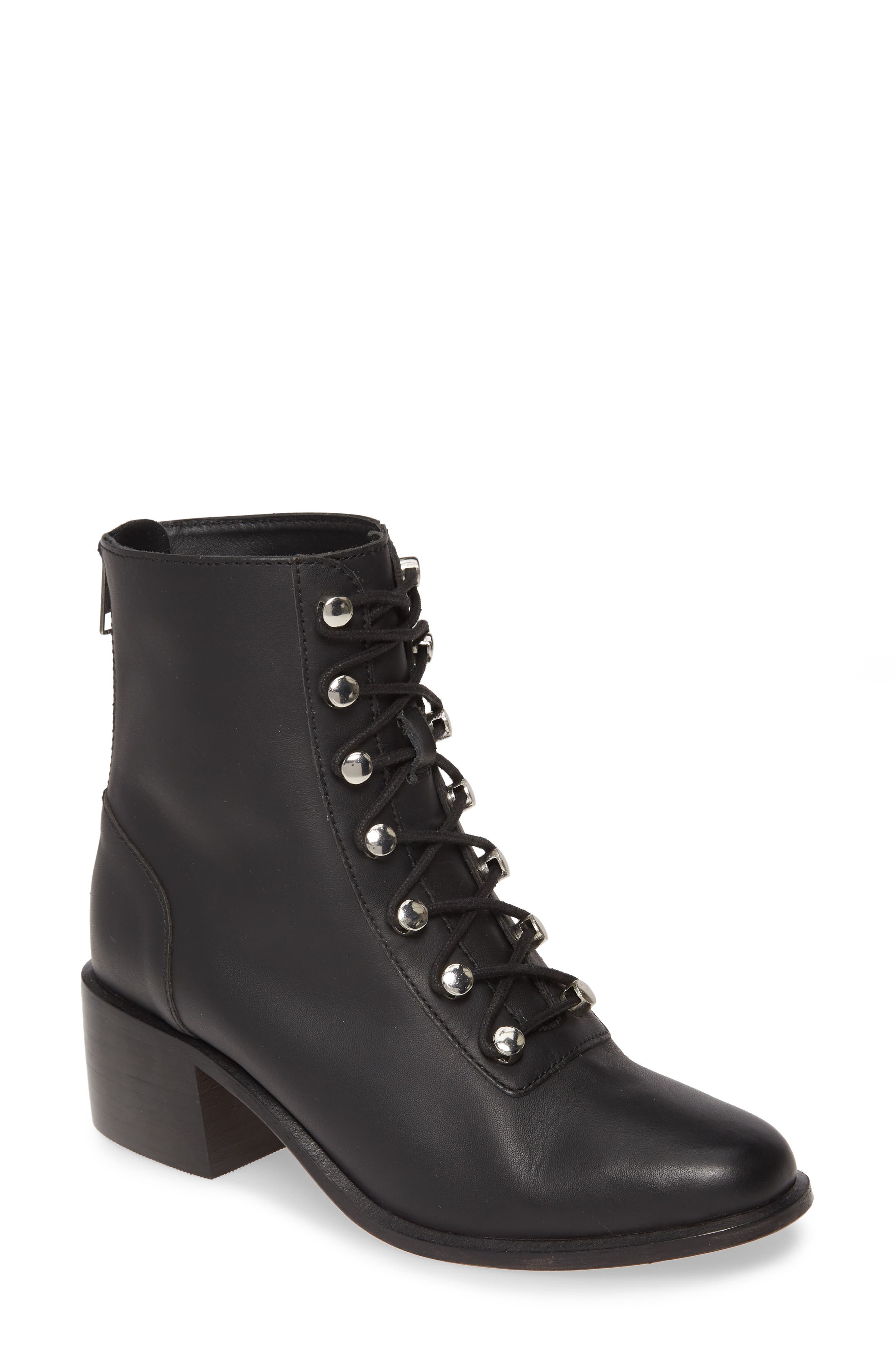 Free People Eberly Lace-Up Bootie, Black
