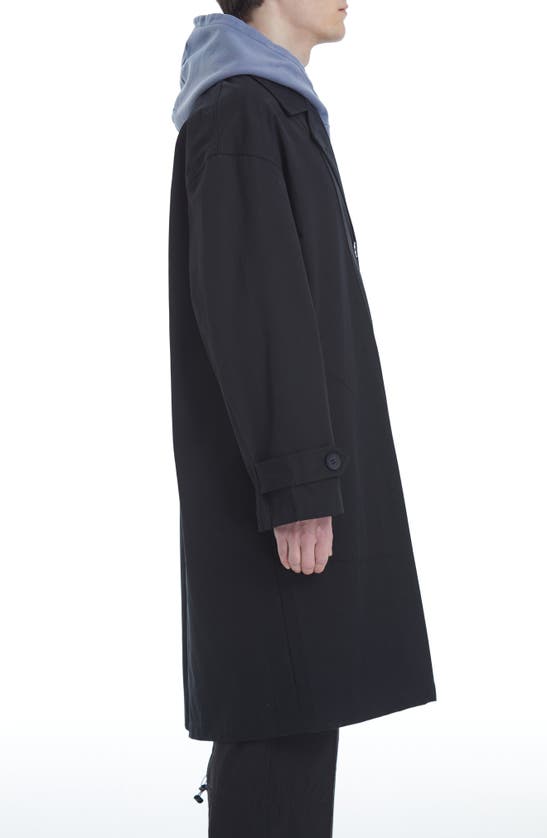 Shop Found Naval Oversize Trench Coat In Black
