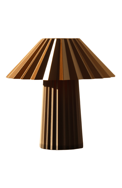 Sofiest Designs Umbrella Table Lamp In Amber Brown