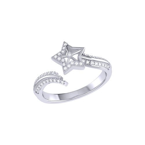 Luvmyjewelry Milky Way Sterling Silver Diamond Ring In Silver