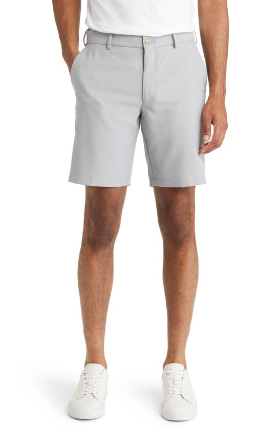 Peter Millar Salem High Drape Performance Shorts In Gale Grey