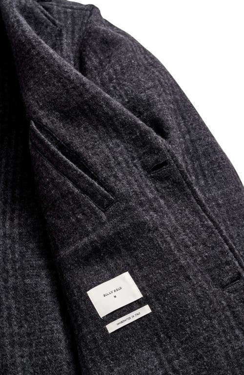Billy Reid Subtle Plaid Boiled Wool Jordan Coat In Black/multi