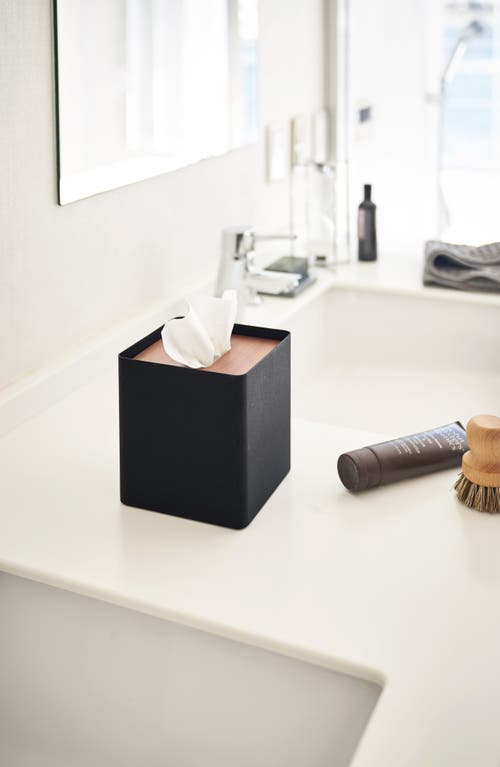 Yamazaki Square Tissue Box Case In Walnut