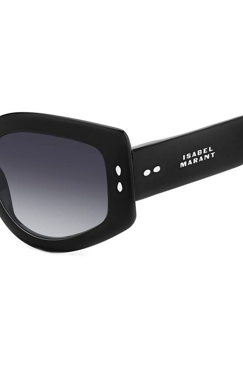 Shop Isabel Marant 54mm Gradient Cat Eye Sunglasses In Black/grey Shaded