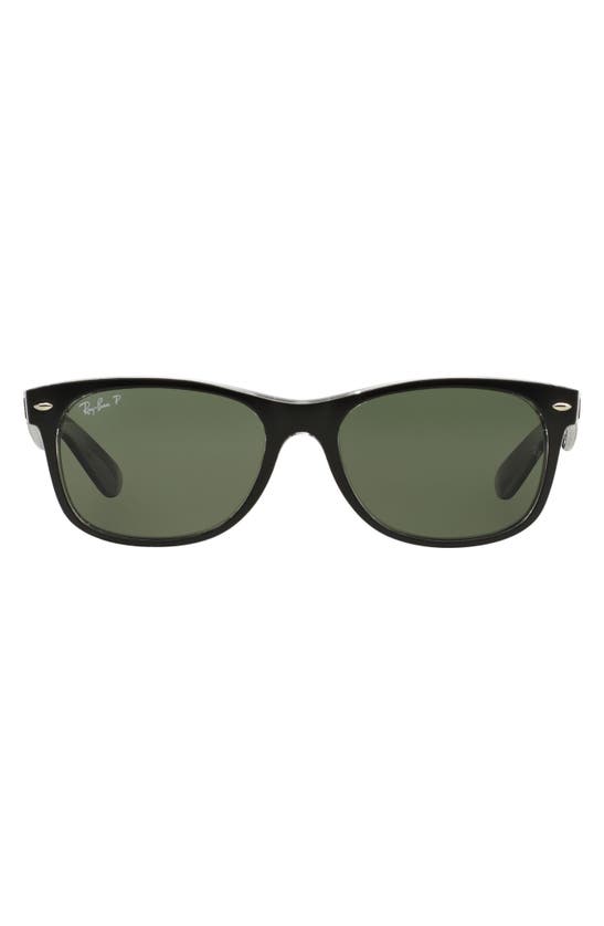 Ray Ban New Wayfarer 55mm Rectangular Sunglasses In Transparent Black