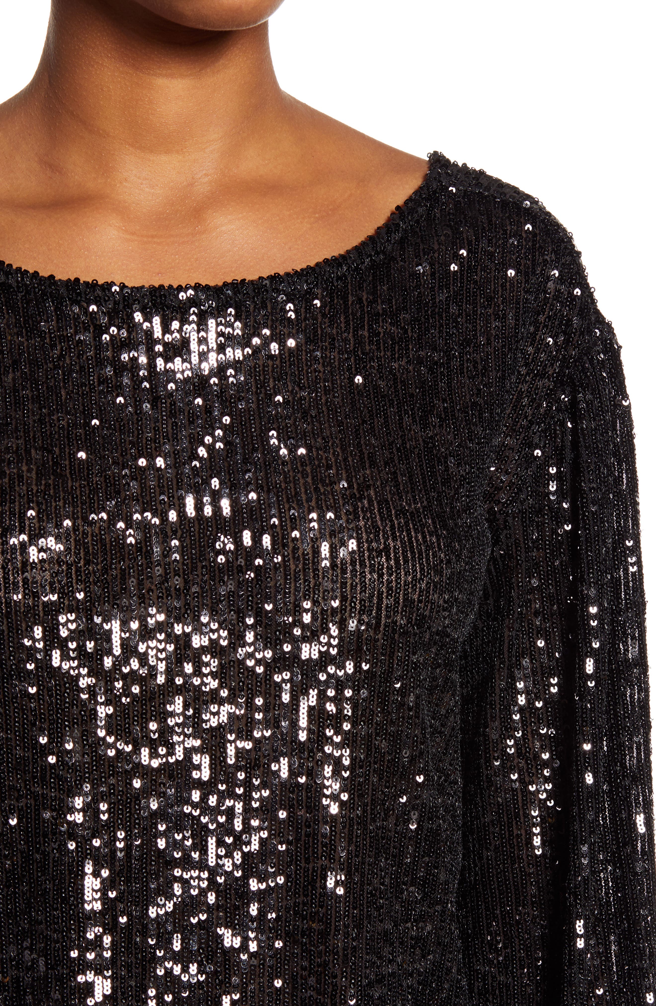 sparkly long sleeve top