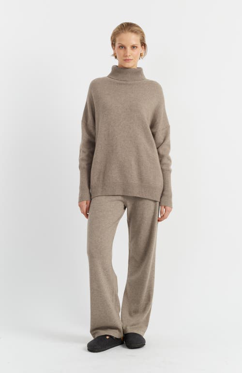 Shop Chinti & Parker Pure Cashmere Roll Neck Sweater In Soft Truffle