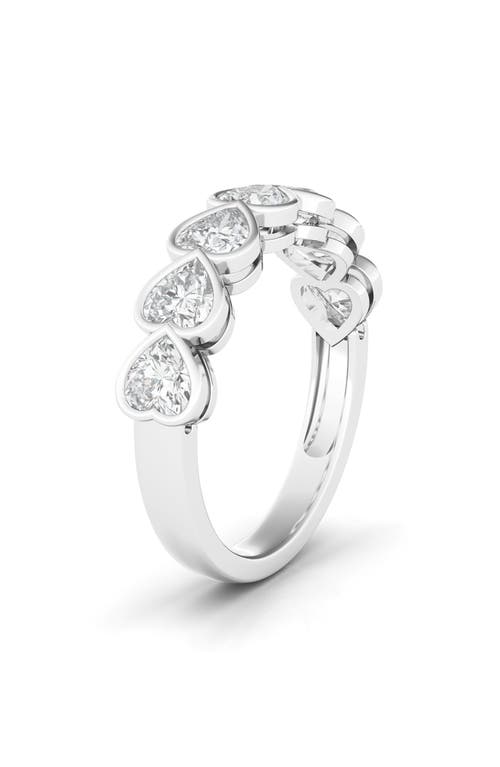 Bezel Heart Lab Created Diamond Ring in White Gold