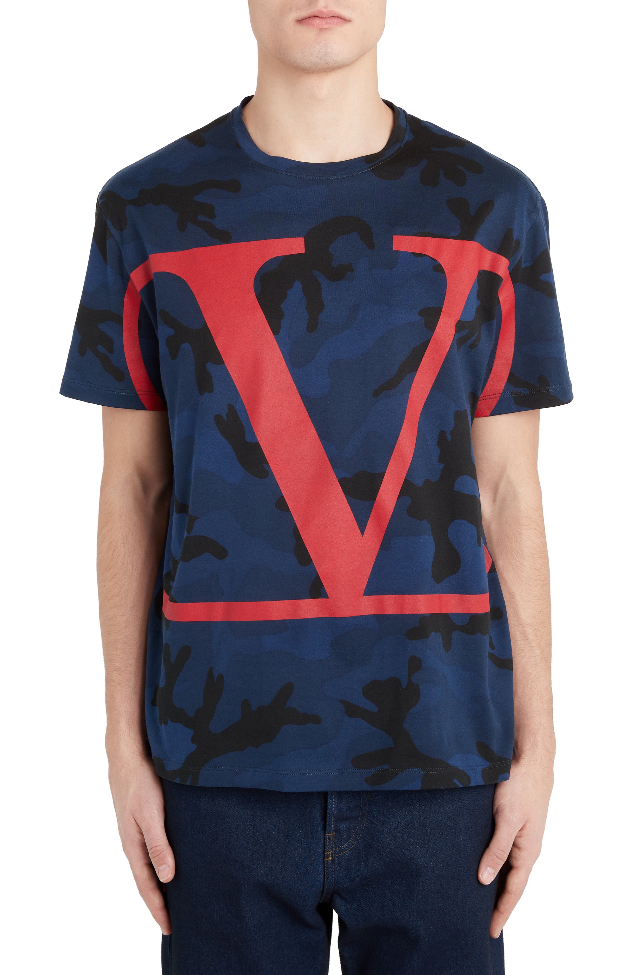 blue camo valentino t shirt