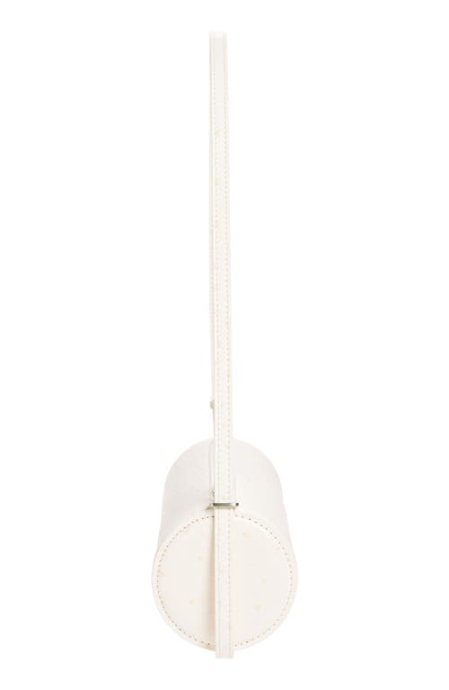 Shop Proenza Schouler Mini Silo Ostrich Embossed Leather Shoulder Bag In Cream