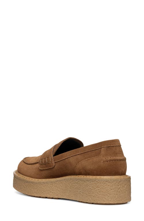 Shop Geox Elidea Platform Loafer In Dark Camel