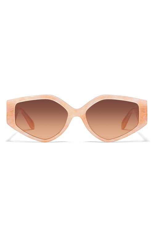 Hot Gossip 44mm Gradient Cat Eye Sunglasses in Apricot Tortoise /Orange