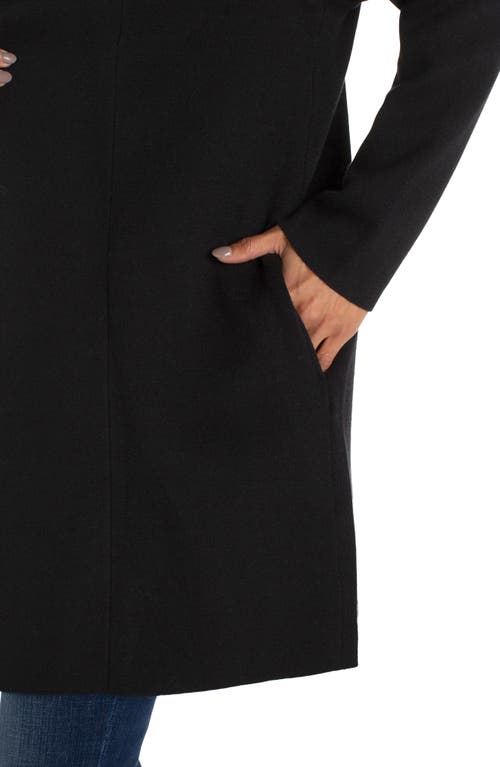 Shop Liverpool Open Front Sweater Coat In Black