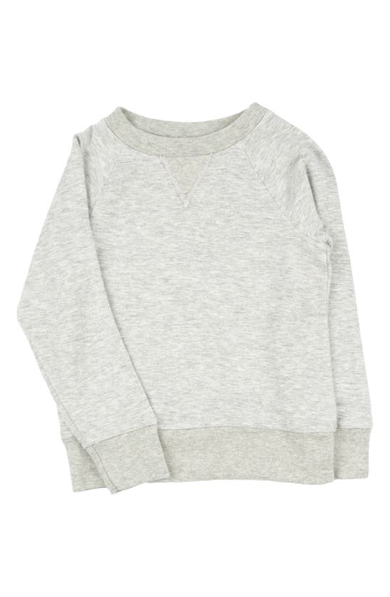 Shop Miki Miette Kids' Iggy French Terry Sweatshirt In Moon Grey