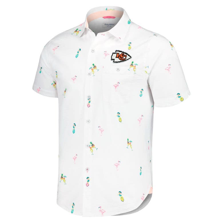 Shop Tommy Bahama White Kansas City Chiefs Nova Wave Flocktail Button-up Shirt