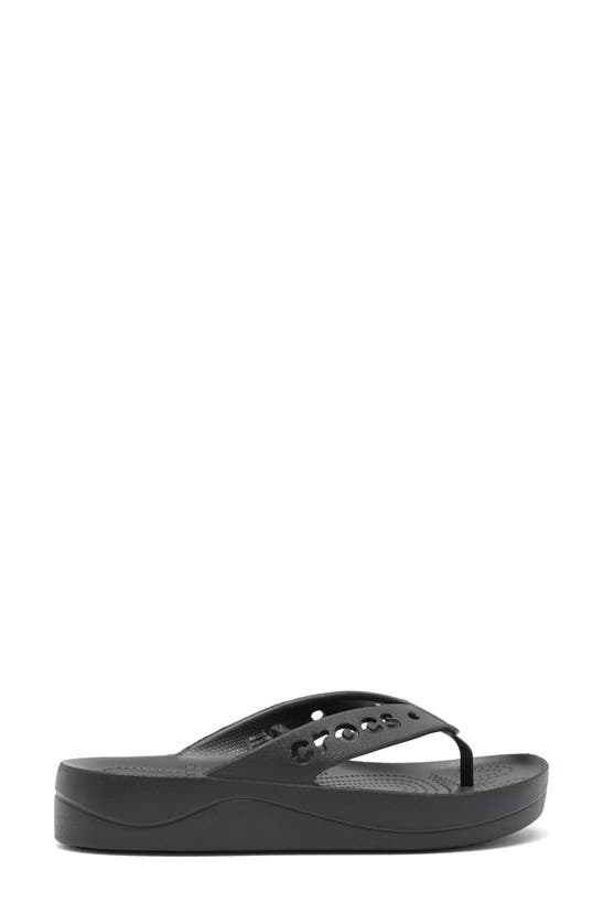 Crocs Baya Platform Sandal In Black