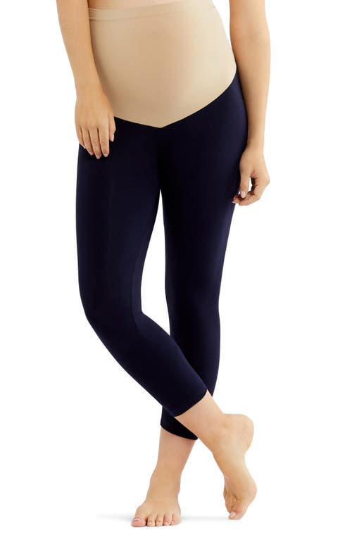 Luxessentials Secret Fit Belly Crop Maternity Leggings in Navy Luxessentials Secret Fit Belly Crop Maternity Leggings in Navy