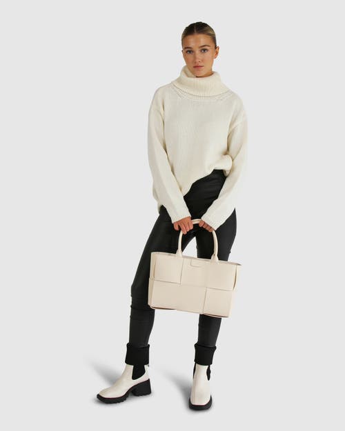 Belle & Bloom Right Here Waiting Open Back Knit In Cream