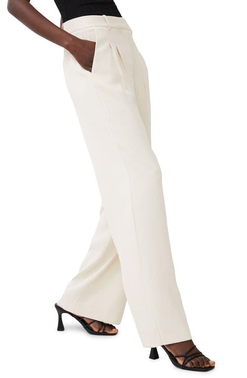 Shop French Connection Harrie Wide Leg Suiting Pants In Classic Cream