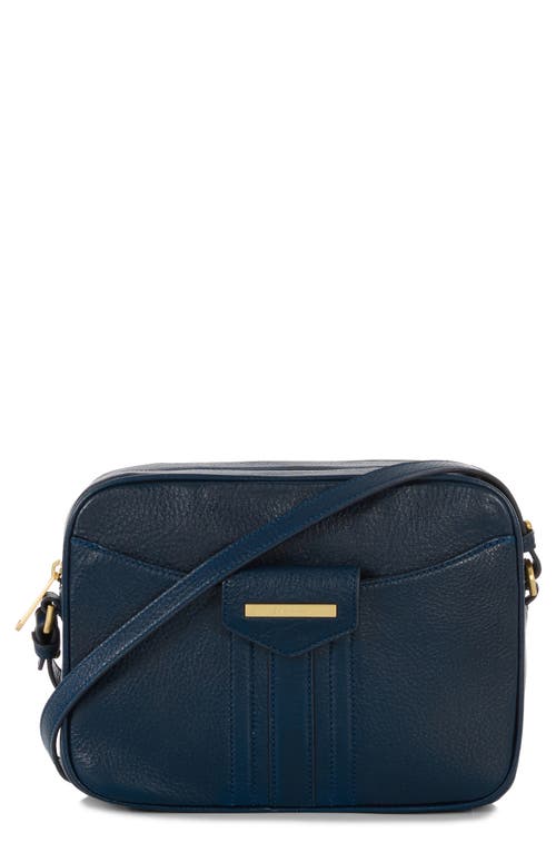 Shea Croc Embossed Leather Crossbody Bag in Anchor