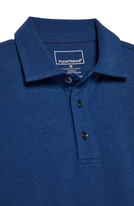 Shop Hypernatural Pinehurst Classic Fit Cotton Blend Golf Polo In Coastal Navy