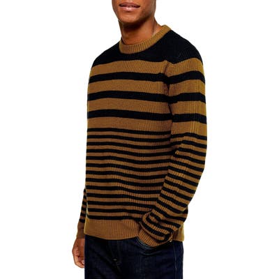 Topman Stripe Crewneck Sweater, Blue