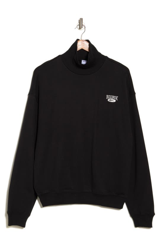 Reebok Cotton French Terry Sweatshirt In Black