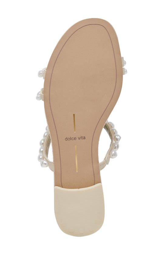 Shop Dolce Vita Tinker Imitation Pearl Slide Sandal In Vanilla Pearls