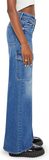 MOTHER The Undercover Cargo Sneak High Waist Wide Leg Jeans